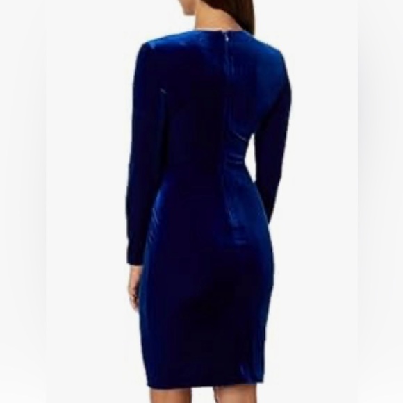Calvin Klein Velvet V-Neck Dress - Picture 3 of 6